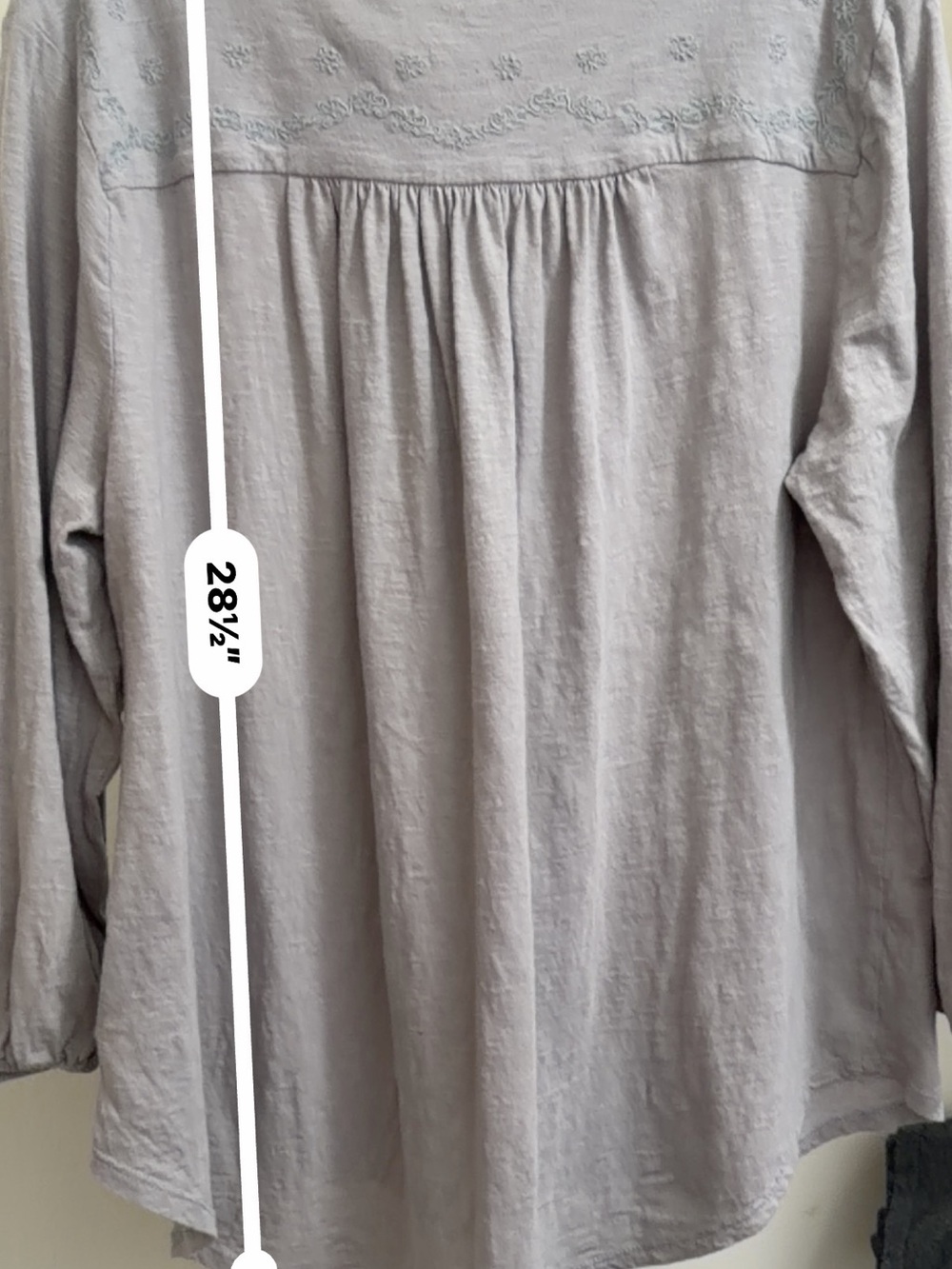 Lucky Brand Light Gray Button-Front Long-Sleeve Henley - Picture 7 of 7